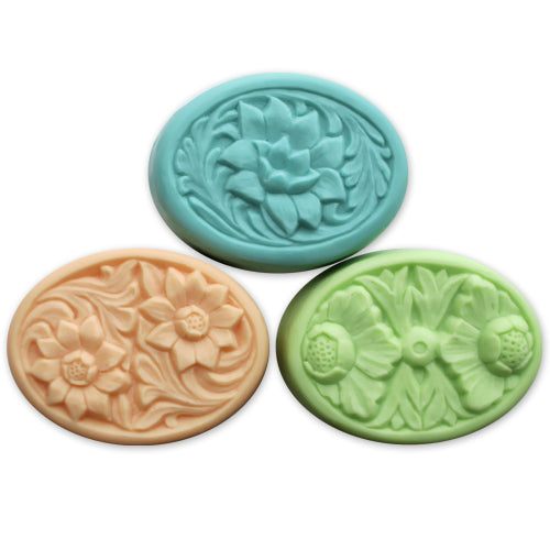 Floral Ovals Soap Mold (MW 74)