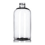 12 oz Clear PET Squat Boston Round Bottle - 24/410 - Zoom Thumbnail Media 1