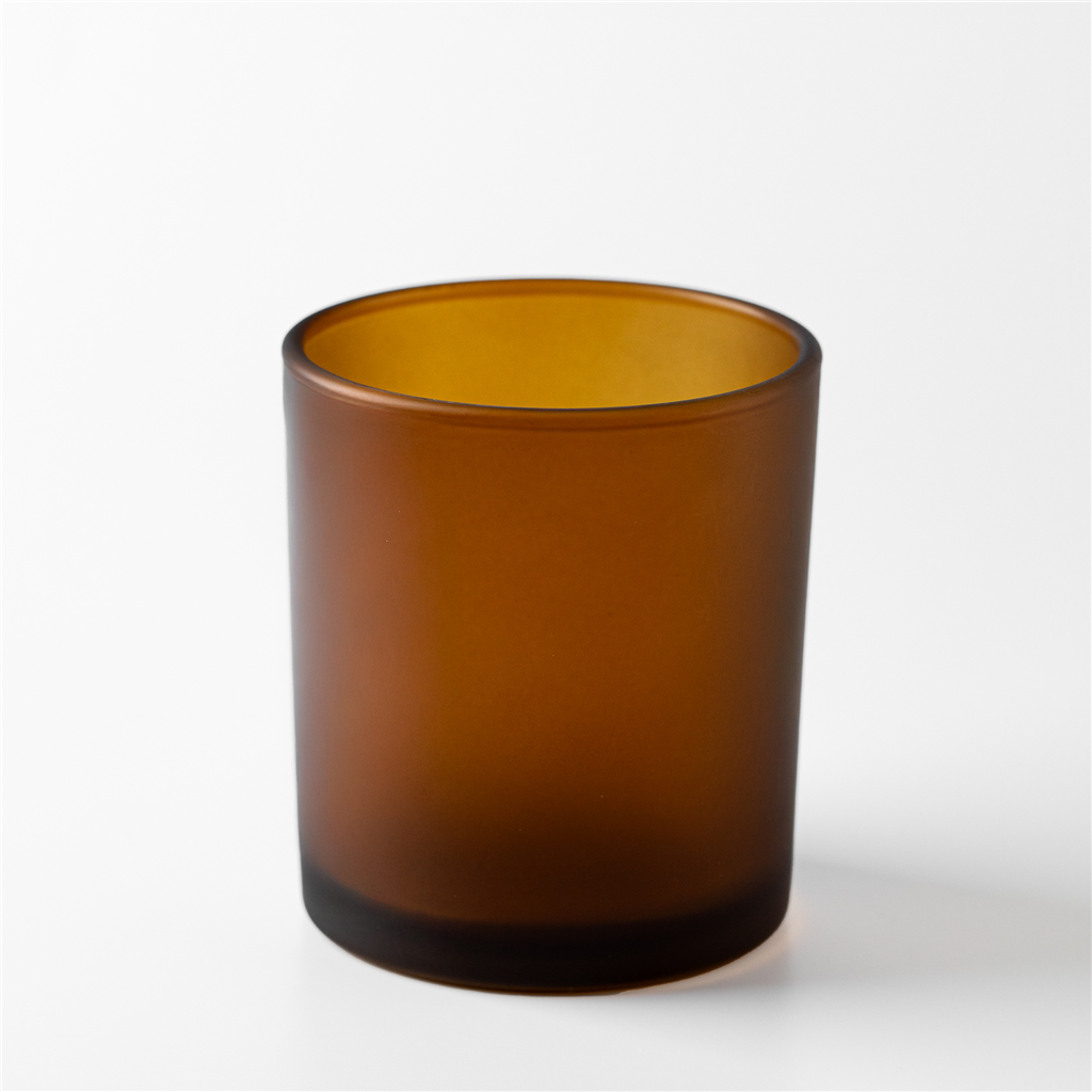 10 oz Frosted Amber Glass Tumbler Jar - 12 pc