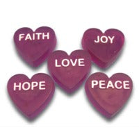Inspirational Hearts Soap Molds - Zoom Media 1