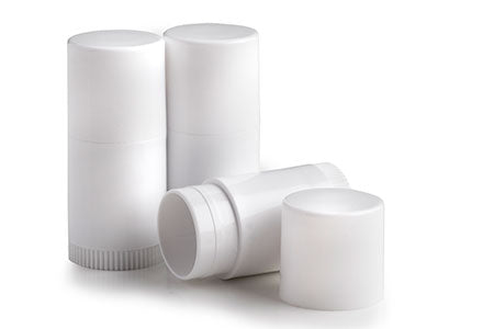 White Mini Lip Balm Tube & Cap Set
