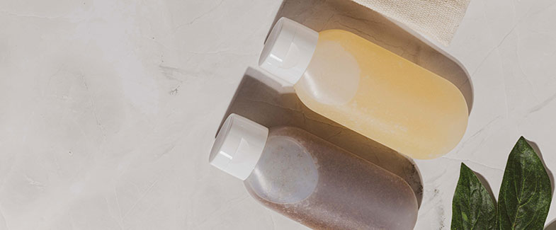 Two bottles of homemade product