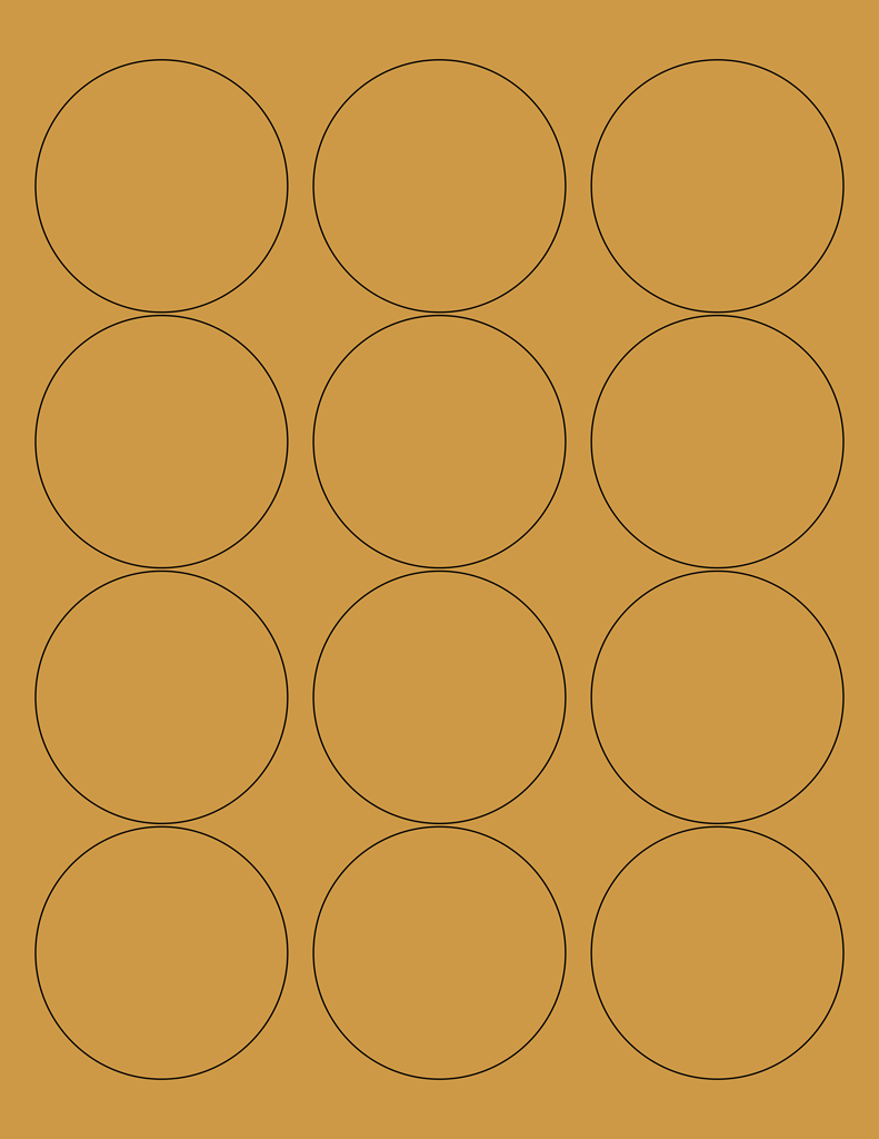 Kraft Labels - 2.5" Circle (B 10)