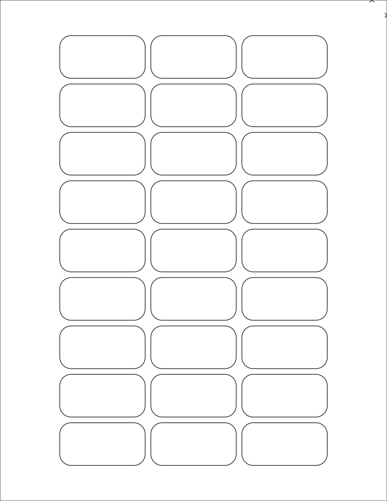 White Glossy Labels - 1.8 x 0.9" Rectangle (K 10)