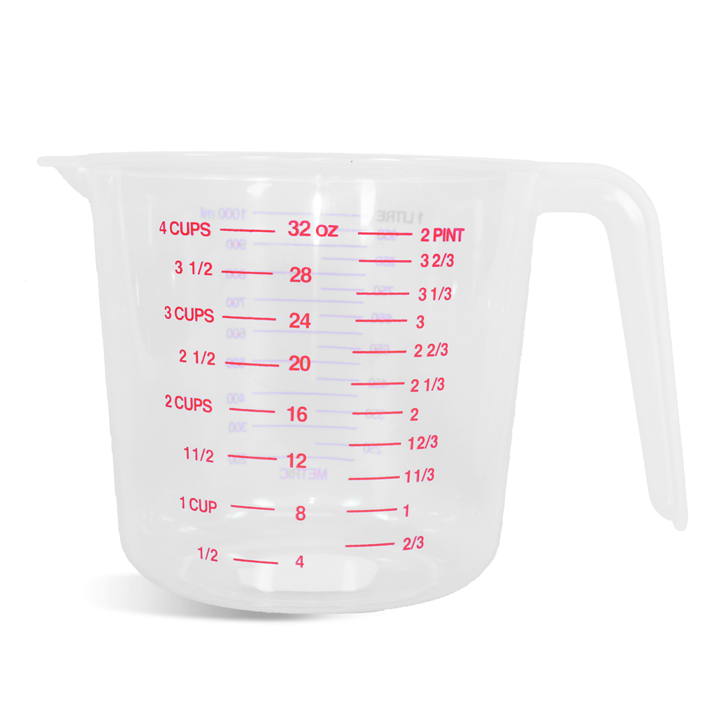 Measuring Cup - 4 Cup, Polypropylene - Wholesale Supplies Plus