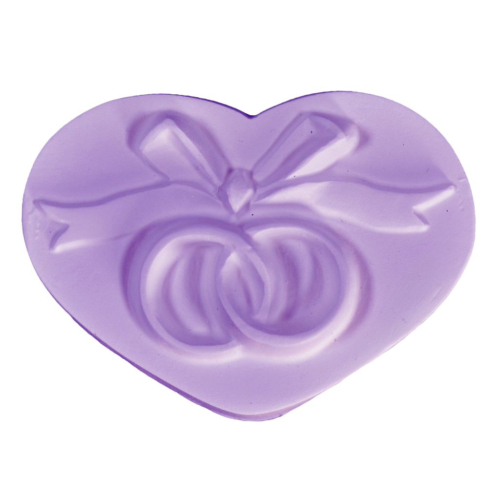 Heart with Wedding Rings Soap Mold (MW 474)