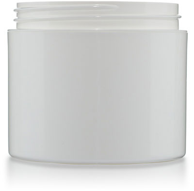 2 oz White Jar: Straight Base