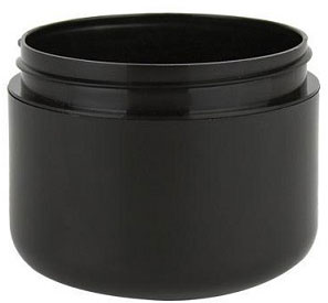 04 oz Black Double Wall Plastic Jar - 70/400	