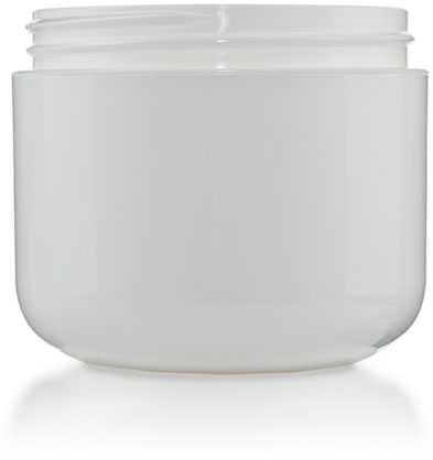 4 oz White Jar: Round Base