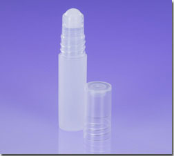 0.16 oz (5 ml) Frosted Plastic Roll On Bottle with