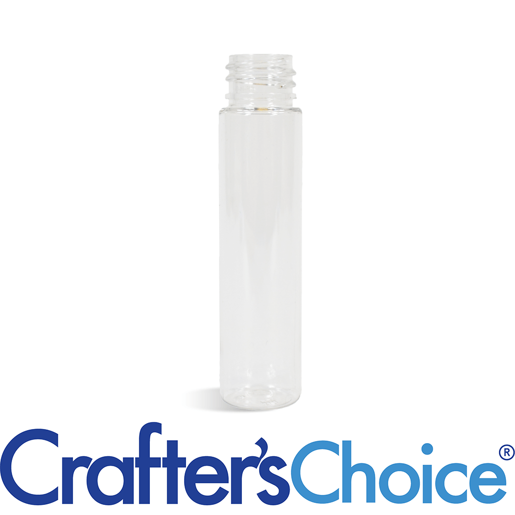 01 oz Clear Cylinder Round Plastic Bottle 20/410