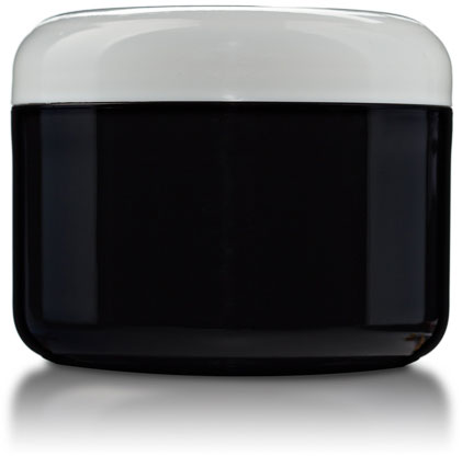 08 oz Black Double Wall Plastic Jar - 89/400	