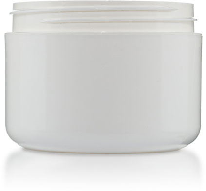 8 oz White Jar: Round Base