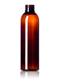 6 oz. Amber PET Cosmo Round Bottle, 24-410