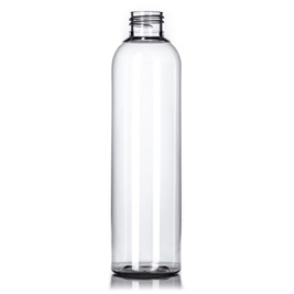 8 oz. Clear PET Cosmo Round Bullet Bottles, 24-410