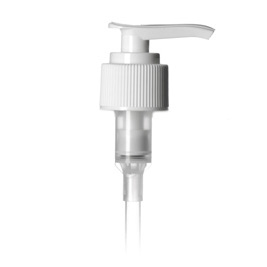 8.5" White Ribbed Lotion Pump, 24-410