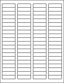 1.75 x .5"  White Waterproof INKJET Label