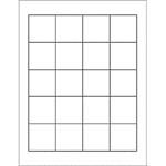 1.8" x 1.8" White Waterproof Inkjet Label