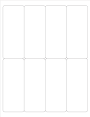 White Glossy Labels - 2.0 x 5.0" Rectangle (L 1)