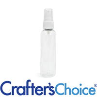 02 oz Clear Bullet with White Ribbed Sprayer Set