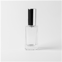1 oz Clear Glass Perfume Bottle with Silver Spray 