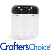 04 oz Clear Basic Jar with Black Dome Top Set