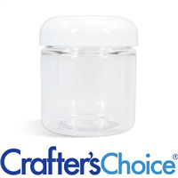 04 oz Clear Basic Jar with White Dome Top Set
