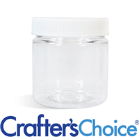 04 oz Clear Basic Jar with White Ribbed Top Set 