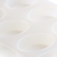 Flexible 6 Oval Bar Silicone Soap Mold