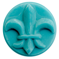 Fleur de Lis Small Round Soap Mold (MW 155)