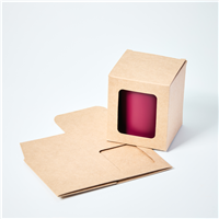 Candle Box with Window - Kraft (10 oz Tumbler)