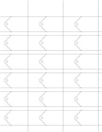 White Hang Tags - 1.25" x 2" Scalloped (O 8)