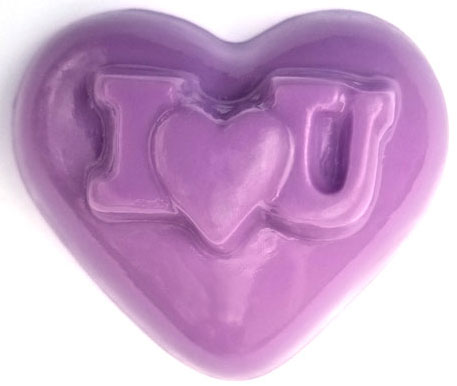 Heart "I-Heart-U" Soap Mold: 4 Cavity