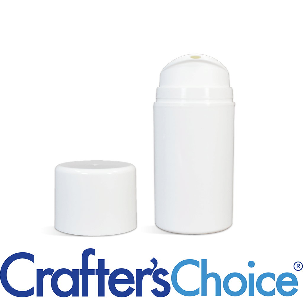 01.7 oz White Airless Bottle w/ White Pump Set