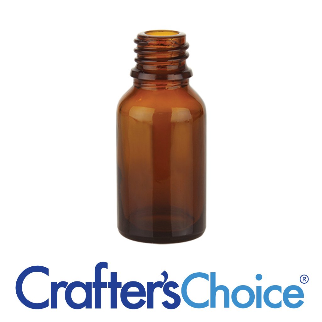 0.5 oz Amber Glass Euro Bottle - 18 mm