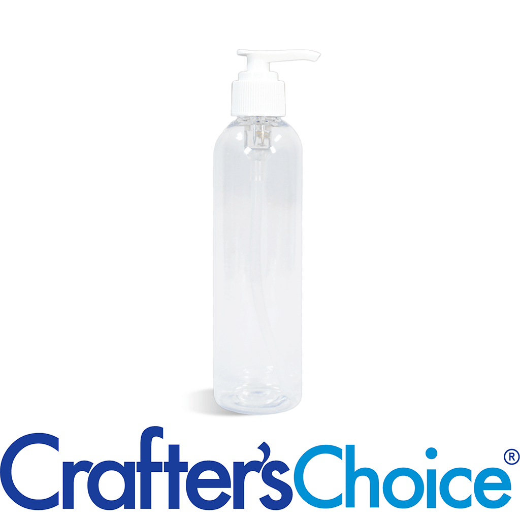 04 oz Clear Bullet w/ White Ribbed Saddle Pump Set
