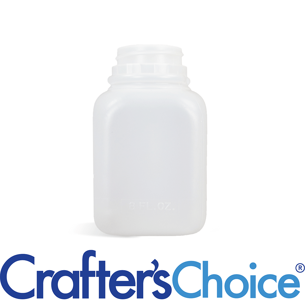 08 oz Natural HDPE Square Bottle - 38/400