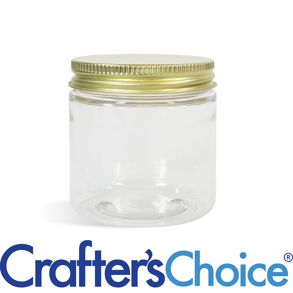 04 oz Clear Basic Jar with Gold Metal Top Set