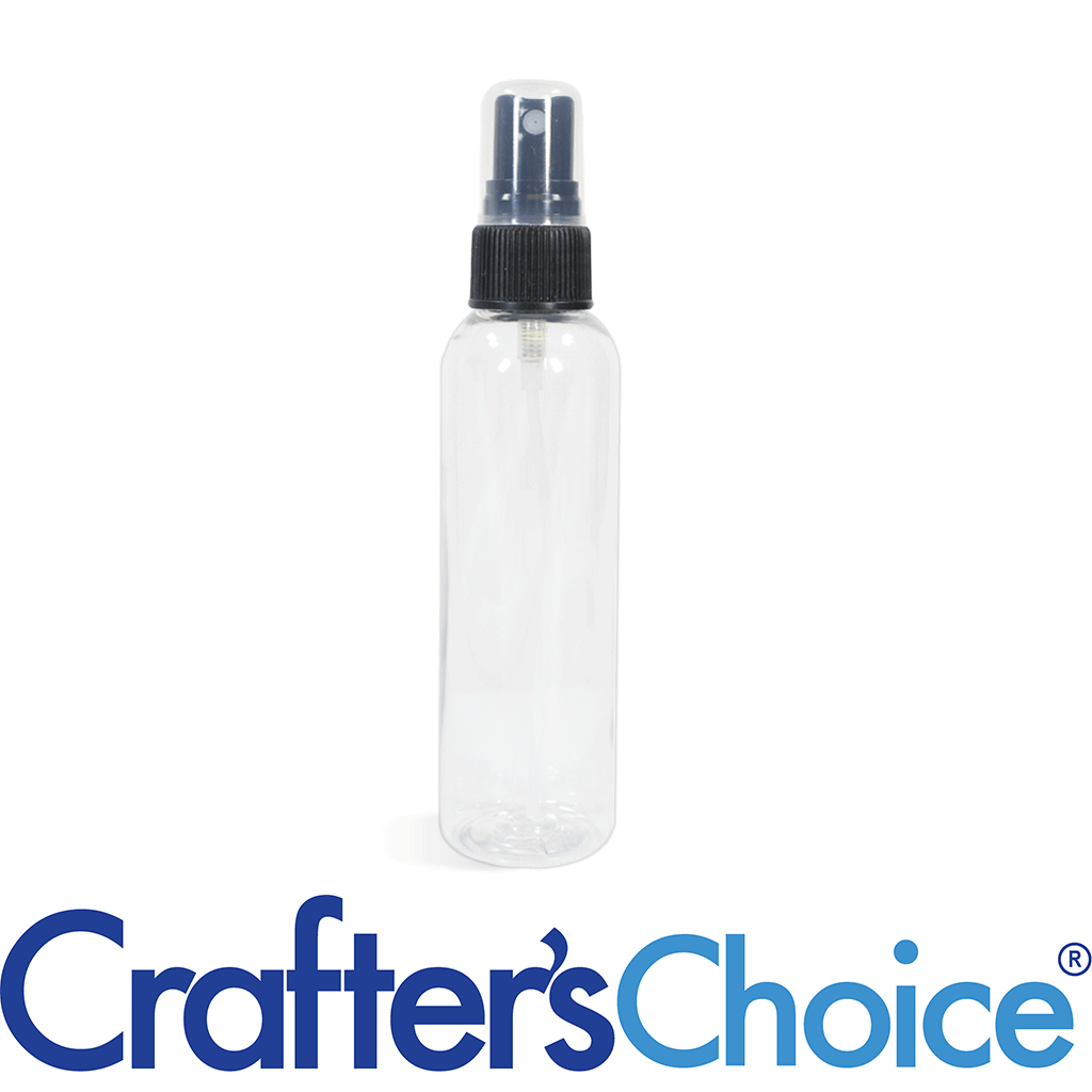 02 oz Clear Bullet with Black Ribbed Sprayer Set