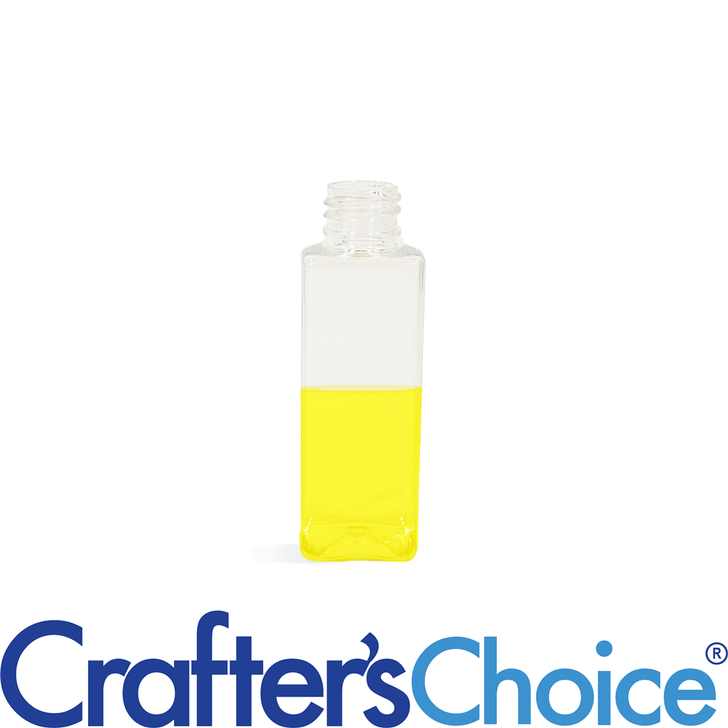 02 oz Clear Square Plastic Bottle - 20/410