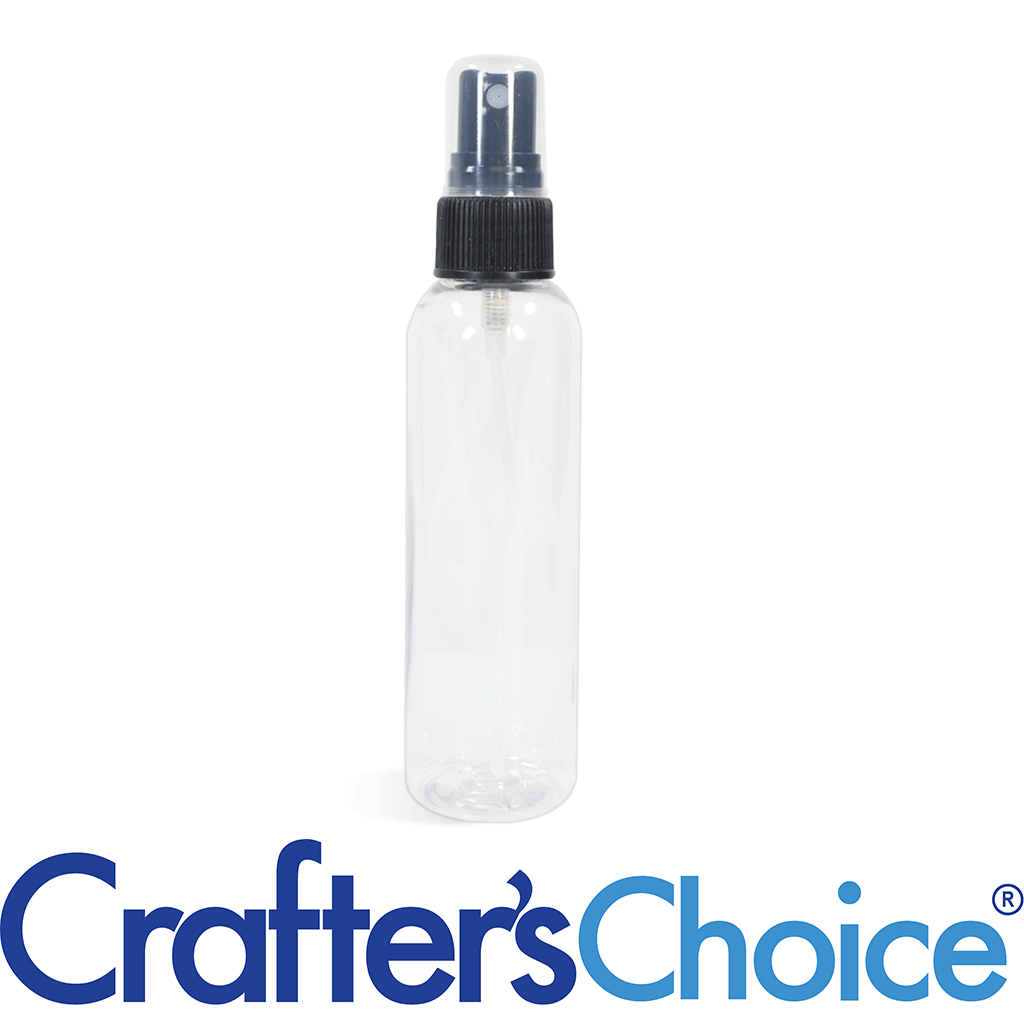 04 oz Clear Bullet w/ Black Ribbed Sprayer(20/410)
