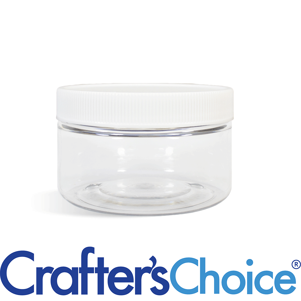 04 oz Clear Heavy Wall w/ White Ribbed Top Set
