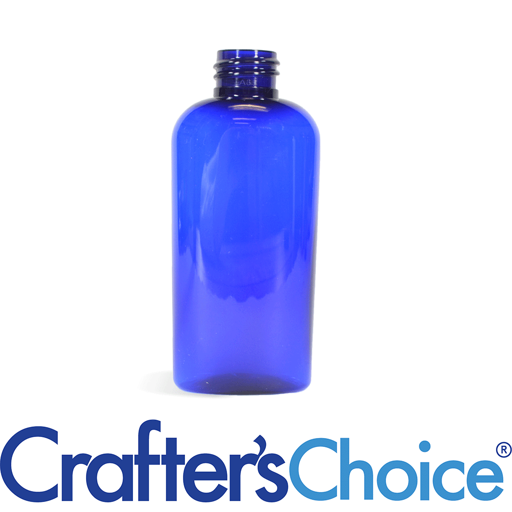 02 oz Blue Cosmo Oval Plastic Bottle - 20/410