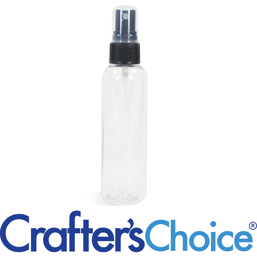 08 oz Clear Bullet with Black Ribbed Sprayer Set