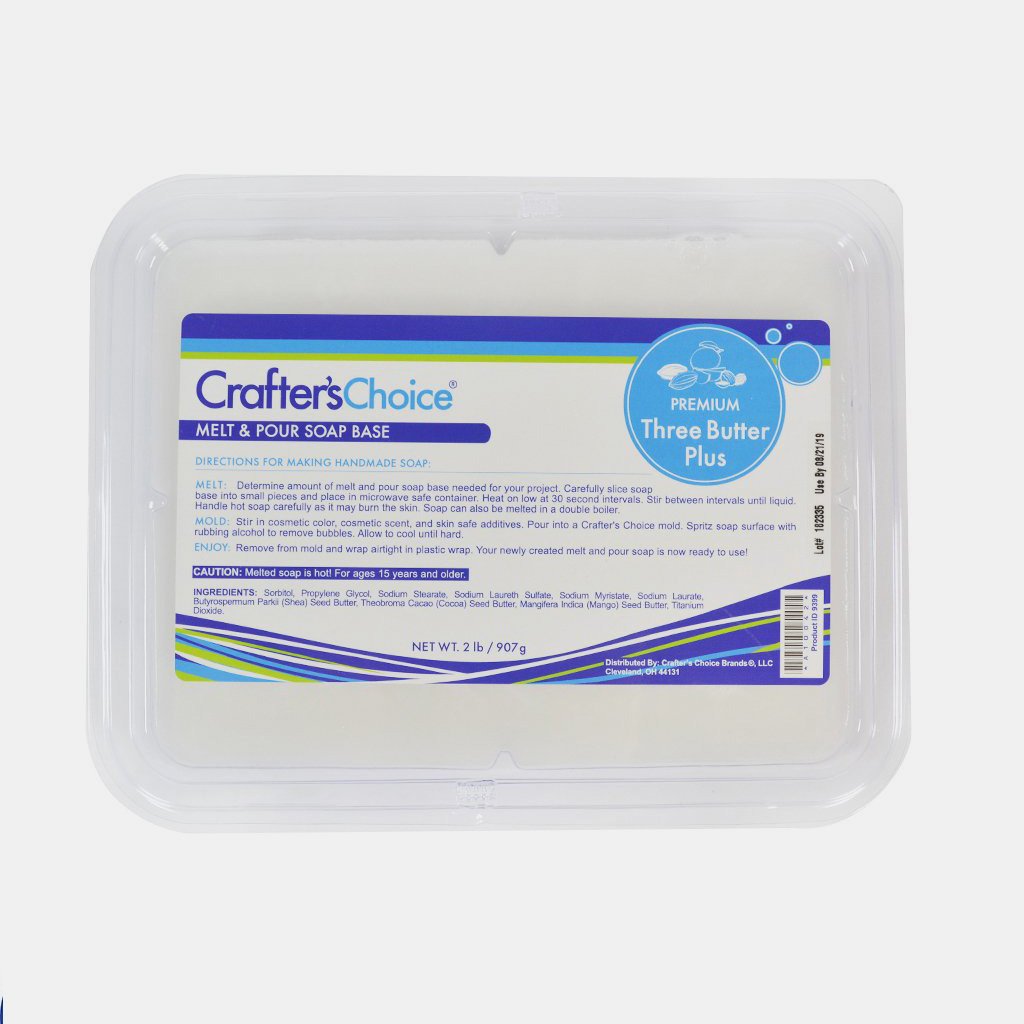 Premium Three Butter Plus Soap Base - 2 lb Tray