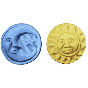 Good quality Sun & Moon Silicone Soap Molds 4 Cavity Crescent Moon
