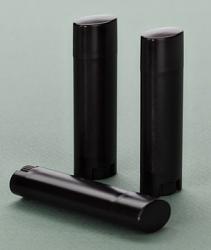 0.15 oz Black Lip Tube & Cap - Oval	