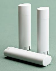 0.15 oz White Lip Tube & Cap - Oval	