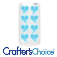 Heart Teardrop  Small Silicone Soap Mold 4001