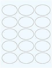 Clear Glossy Labels - 2.5 x 1.7" Oval (G 6)